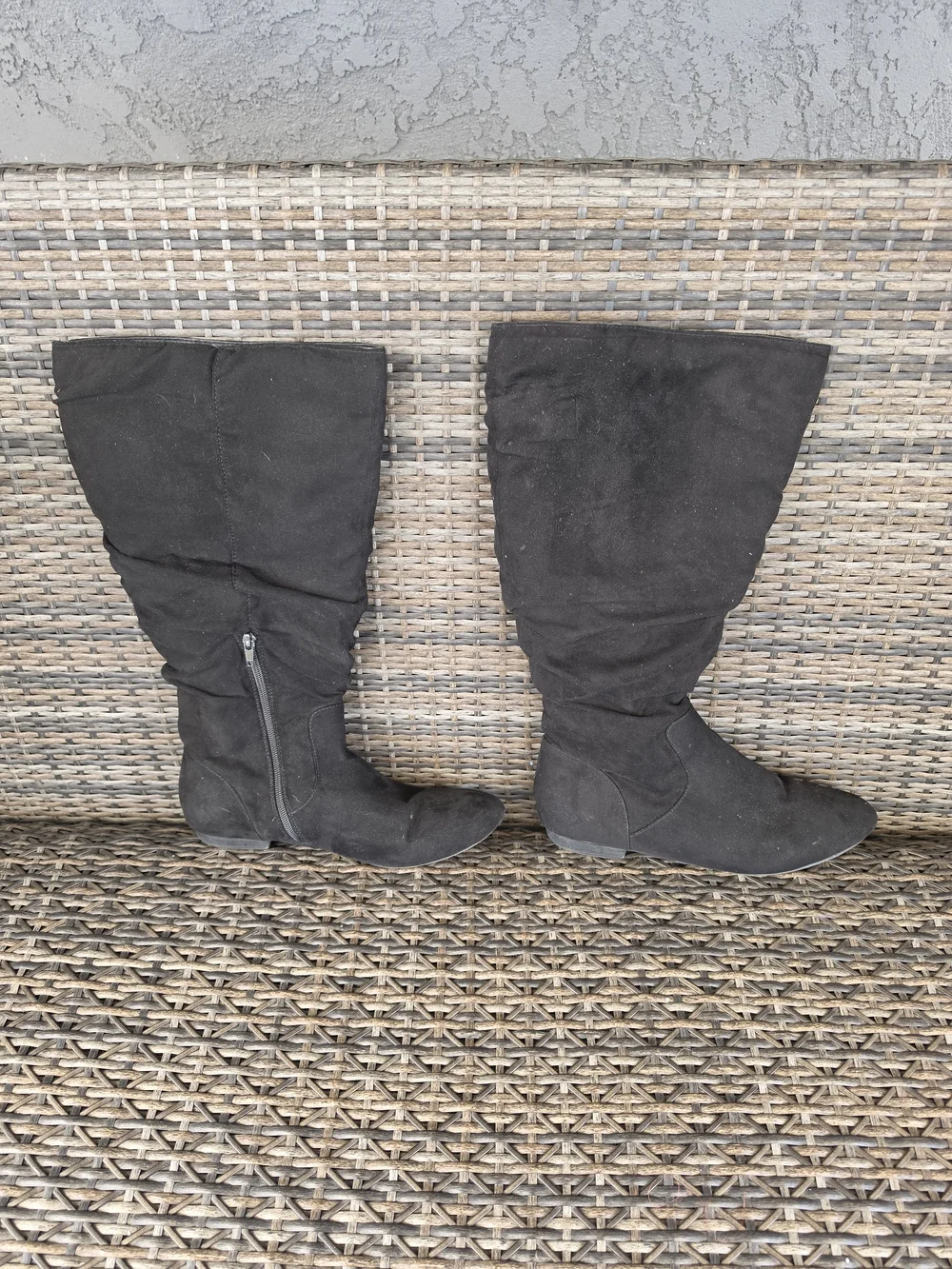 Kohl's Black Suede Boots with Side Zip